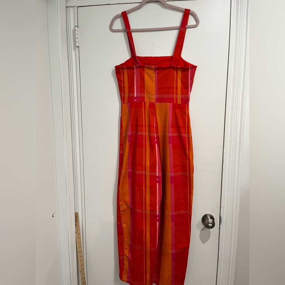 Corey Lynn Calter Orange Cotton‎ Blend Ayla Jumpsuit Sz. M - Picture 5 of 11